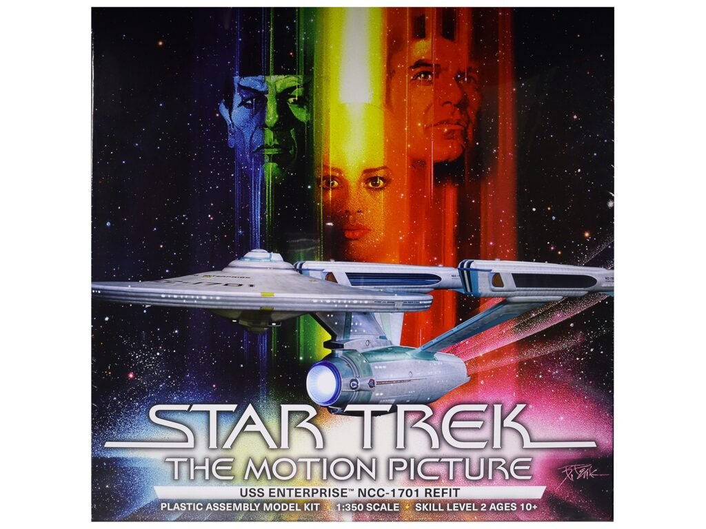 Skill 2 Model Kit U.S.S. Enterprise NCC-1701 Refit Spaceship “Star Trek: The Motion Picture” (1979) Movie 1/350 Scale Model by Polar Lights