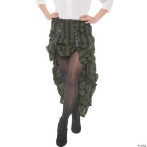 Women's green steampunk skirt