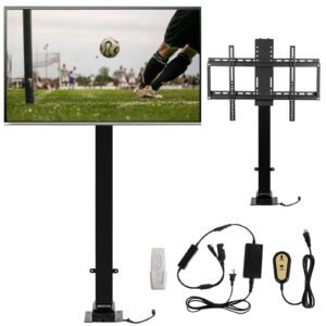 Motorized TV Lift with Swivel, Adjustable Height 28.74-68.11 Inch for 32-70 Inch TVs, Remote Controlled, 154 Lbs Capacity, Manual Left/Right Swivel 30?&deg;