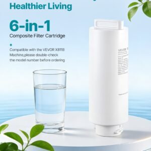 6-Stage RO Composite Filter ?&ldquo; Reverse Osmosis Water Filter Cartridge Replacement, Blocks Impurities & Adsorbs Odors, Compatible with  X811B Ice Maker Water Dispenser