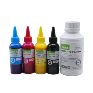 Ships From: United States - CALCA DTF Inks One set (4 x 100ml CYMK + 1 x 500ml W) Direct to Transfer Film Ink for L1800 Printheads DTF Printer US Stock